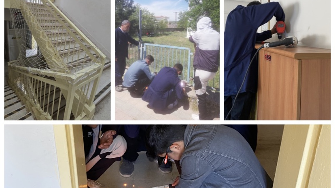 Mesleğimi Seviyorum  Kendimi Geliştiriyorum Projesi kapsamında Çınar MTAL Öğrencileri okulumuz arızalarını Onardı.
